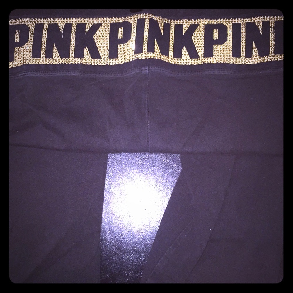 Pink bling band yoga boot cut